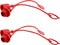 2PCS 1/2 Inch Hydraulic Coupler Male and Female Dust Cap Red Plastic Dust Cap Elastic Tube Cap Suitable for Hydraulic Quick Connect Coupler...