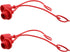 2PCS 1/2 Inch Hydraulic Coupler Male and Female Dust Cap Red Plastic Dust Cap Elastic Tube Cap Suitable for Hydraulic Quick Connect Coupler...