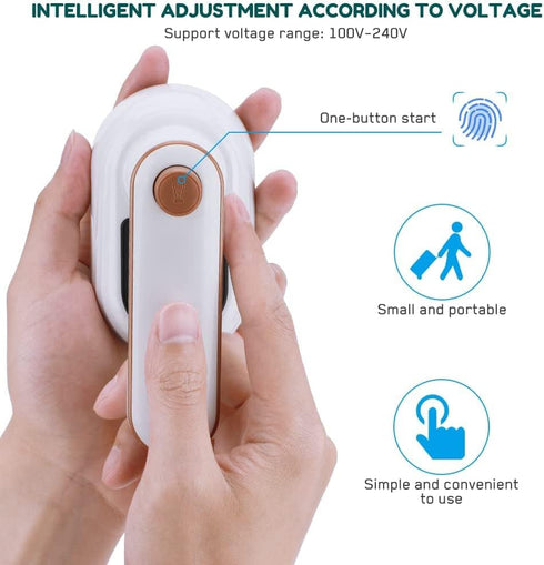 Upgrade Portable Mini Ironing Machine, 180° Rotating Handheld Steam Iron, 50ml Foldable Travel Pack Steam Iron, Professional Micro Steam Iron, Hom...