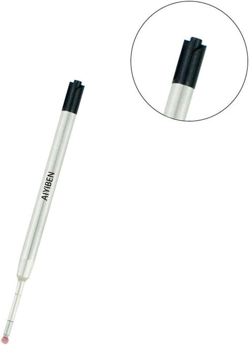 3.9'' ballpoint pen refill, replaced stylus and ballpoint pen metal refill, smooth writing ballpoint pen refill (black, 6 Pack)......
