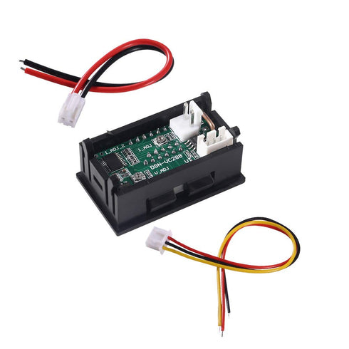 2pcs 0.28" LED Voltmeter Ammeter, Red and Blue Digital Multimeter Display Voltage Current Tester,DC 0-100V 10A Detector Voltage Current Meter Pane...