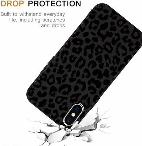 2 Pack Cute Cheetah Print for iPhone X/XS 5.8" Phone Case,Luxury Leopard Pattern Design Cases Soft Silicone TPU Shockproof Protective Cover for Wo...