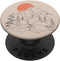 Retro Mountain Sky and Lake Beige PopSockets Adhesive PopGrip...