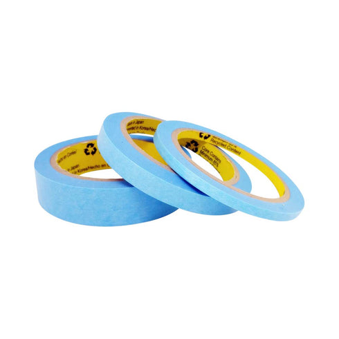 Blue Painters Tape Washi Paper - Assorted Size Multi Pack 44 Yard - No Residue Masking Tape for Painting Drafting Craft - Delicate Surfaces - Heat...