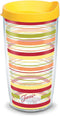 Tervis Made in USA Double Walled Fiesta Insulated Tumbler Cup Keeps Drinks Cold & Hot, 16oz, Sunny Stripes...