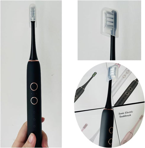 Sonic Electric Toothbrush with 4 Brush Heads,IPX7 Waterproof 4 Modes Electric Power Toothbrush for Adults,3 Intensity Levels,Sonicare Toothbrush w...