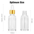 PrettyCare Eye Dropper Bottles 2 oz 4 Pack (Glass Bottles 60ml with Golden Caps, 12 Labels, Funnel & Measured Pipettes) Empty Tincture Bottles for...