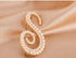 Gold Simulated Pearl Initial Letter Alphabet Brooches Pin Women Gifts Jewelry...