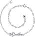 925 Sterling Silver Adjustable Anklet Barefoot Sandal Beach Foot Chain Cute Love Key Zircon Pendant Adjustable Chain Anklet Bracelet...