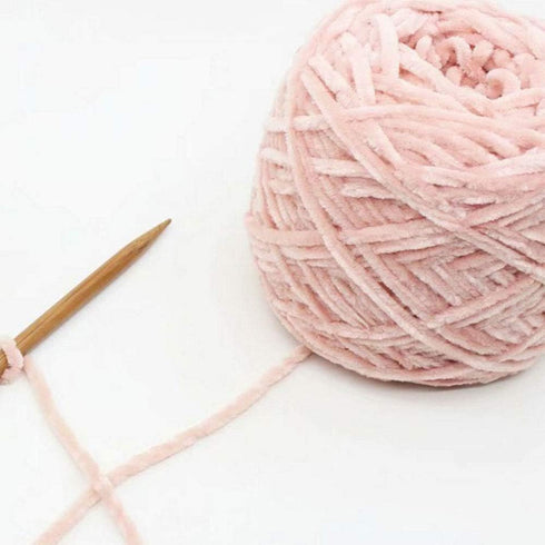 Knitting Chenille Velvet Yarn - Bulky Luxury Polyester for Crochet, Hat, Scarf, Sweater, Shawl - 8oz/250g...