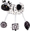 Baby Hanging Stroller Toy, Animal Spiral Plush Circle Activity Car Seat Travel Toys, Black and White Squeak Early Educational Toy for Newborn Boys...