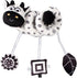 Baby Hanging Stroller Toy, Animal Spiral Plush Circle Activity Car Seat Travel Toys, Black and White Squeak Early Educational Toy for Newborn Boys...