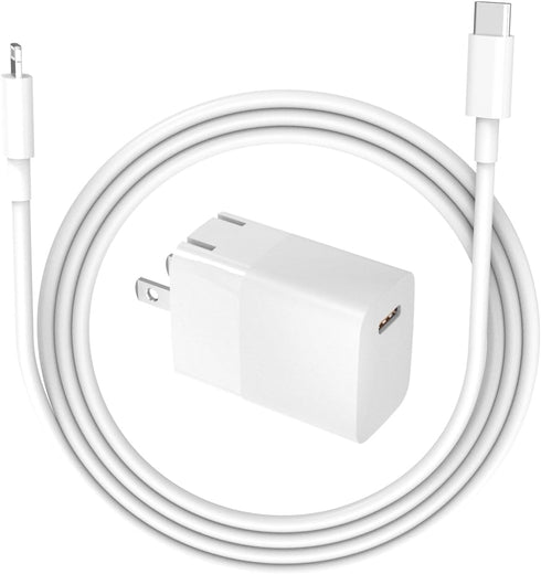 20W Fast Charger Fit for AirPods Pro Gen 1 2, Fit for AirPods Max, Fit for AirPods 1st/2nd/3rd Generation A2698 A2564 A2084 6.6 Ft USB-C to L Char...