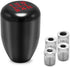 (Black) 5 Speed Manual Universal Automatic Gear Shifter Shift Knobs Level with 4 Adapters Fit Compatible with Manual Cars Most Automatic Cars...