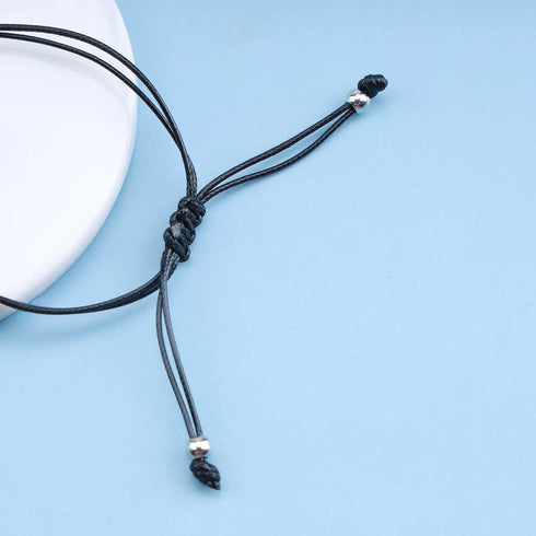 Bohemian Sun Anklet Black Woven Rope Ankle Bracelet Silver Sunshine Chain Anklet Adjustable Wax Anklets Summer Beach Foot Chain Jewelry for Women ...