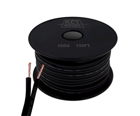 KCT 16AWG Gauge Speaker Cable Speaker Wire 100Feet Black...