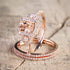 18k Rose Gold Plated Ring Set with Micro-Set Engagement Ring Women (7)...