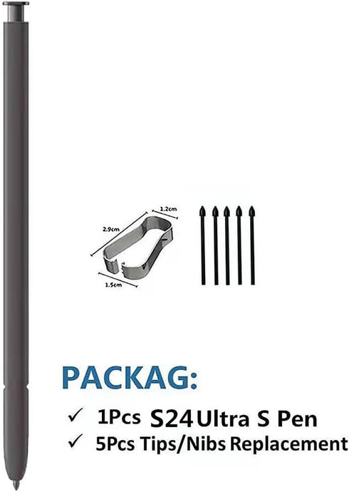 Galaxy S24 Ultra S Pen,Stylus Touch S Pen (Without Bluetooth) Replacement for Samsung Galaxy S24 Ultra All Versions + 5 x Nibs (Black)......
