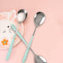 Stainless Steel Soup Spoon,Korean Dessert Spoon,Green Daisy Mixed Color Spoon for Home, Kitchen or Restaurant, Set of 4 Green Daisy Colour Soup Sp...