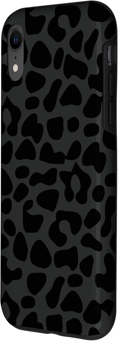 iPhone XR Black leopard print case for women cheetah protective phone Case...