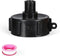 275 330 IBC Tote Adapter, IBC Tote Fitting 2" Coarse Thread X 1" Male, Garden Hose Male G Hose Tote Adapter Drain Plug Connector (BLACK 2" Coarse ...