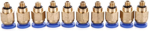 Eowpower 10 Pcs PC4-M5 Pneumatic Air Straight Quick Fitting 4mm thread M5 One touch hose Connector...