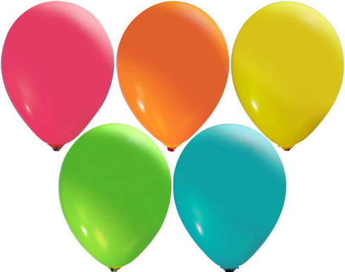 Tropical Assorted Balloons (Standard) - 12 Inch Latex (50 Pieces) for Birthday Parties or Any Other Event Use - Fill with Air or Helium...