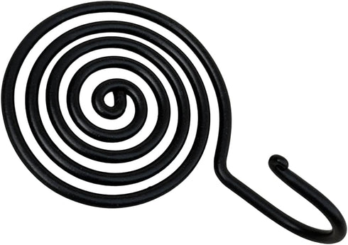 Hand Forged Metal Spiral Wall Hook Wrought Iron Handmade Wall Mounted Coat Hook Blacksmith Metal Wall Kitchen Towel Hooks Rack Black Antique Finis...
