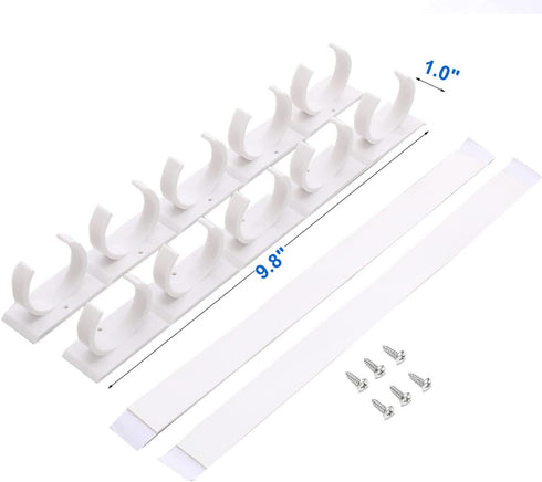 Plastic Kitchen Spice Rack Organizer 20 Spice Gripper Clip Strips Cabinet Door for Spice Containers - 4 Strips, Holds 20 Jars...