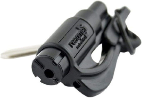 RESQME New Kit Seatbelt Cutter Emergency Survival Window Glass Breaker Keychain Tool Black...
