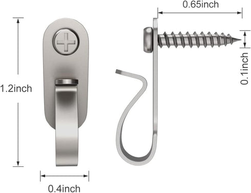 Light Hanger Hooks,Screw Hooks for Hanging Christmas Light,Light Wire and Led Fairy Led Light Clips,Stainless Steel,20 Pack...