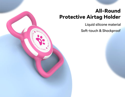Airtag Dog Collar Holder, Durable & Lightweight Airtag Case, Slide-on Waterproof Protective Air Tag Holder for Dog Collar - for Dogs and Cats (Ros...