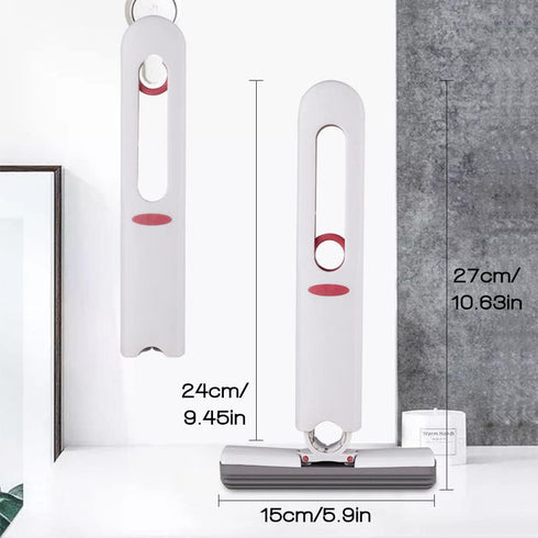 Portable Self-Squeeze Short Mop, Mini Lazy Hand Wash-Free Strong Absorbent Mop, Wet and Dry Use, Floor Cleaning System for Bathroom Kitchens Table...