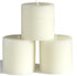 CANDWAX 3x3 Pillar Candles Set of 3 - Rustic Unscented No Drip Ivory Candles for Home Decor, Weddings, Centerpieces...