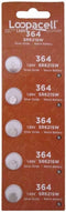 364 (SR621SW) 1.55V Silver Oxide Watch Battery (5 Batteries)...