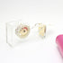 NatSumeBasics Tape Dispenser Desk Pure Gold Acrylic Washi Tapes Holder Dispenser for Aesthetic Office School Accessories Supplies (Clear Yellow Go...