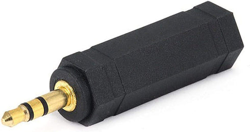 Monoprice 3.5mm Stereo Plug to 6.35mm (1/4 Inch) Stereo Jack Adaptor - Gold Plated, Black...