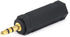 Monoprice 3.5mm Stereo Plug to 6.35mm (1/4 Inch) Stereo Jack Adaptor - Gold Plated, Black...