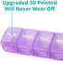 2 Packs Small Weekly Pill Organizer,Pocket Daily Pill Case Pill Box for Pills/Vitamin/Fish Oil/Supplements (Purple)...