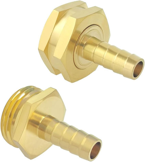 Hooshing 3/8" Garden Hose Repair Kit Male and Female Brass Hose Mender End Repair Connector with Clamps...