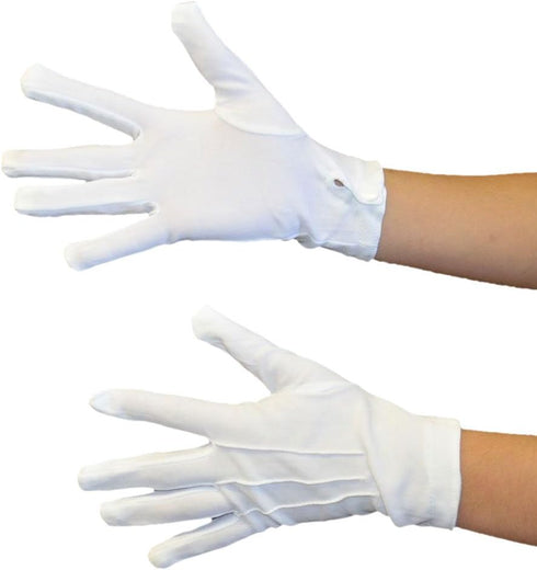 Danzcue Adult White Glove with Snap Back (Pair)...