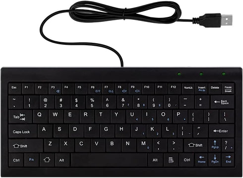 CUQI Mini Keyboard, Small Wired Keyboard 82 Scissor Keys, USB interface Compact Keyboard for Android, Windows PC, Laptop, Raspberry Pi, Windows 10...