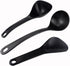 DOERDO 3Pcs Rice Paddle Spoon Soup Spoon Non Stick Rice Scooper Cooking spoon for Rice Soup Potato, Black...