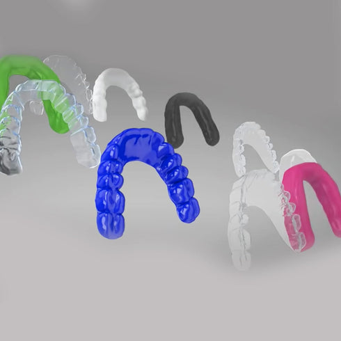 Dental Soft Splint, 5 Sheets 3 mm Dental Lab Splint Thermoforming Material for Vacuum Forming Machine 5'' x 5'' (Square, Black)...