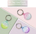 FancyCase Waterproof Silicone Airtag Holder with Keychain Waterproof Airtag Case with Keychain for Loss Prevention/Tracking (Clear Purple/Blue)...