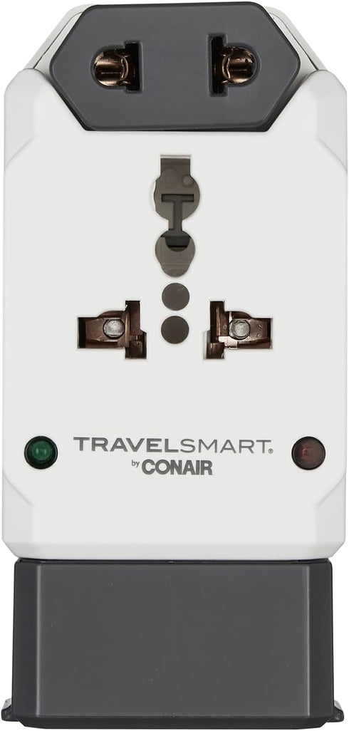Conair Universal Travel Adapter with USB, European Plug Adapter with Surge Protection, All-in-One Travel Adapter Worldwide...