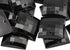 Allstarco 18mm Jet Black CH37 Square Flat Back Sew On Beads for Crafts Plastic Acrylic Rhinestones with Holes for Sewing, Clothing Embelishments, ...