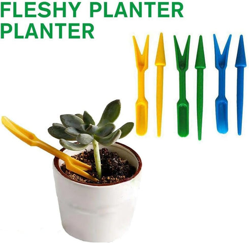 2Pcs Blue Mini Garden Hand Succulent Transplanting Tools,Widger Plastic Seedlings Dibber Sowing Digging Mini Garden Hand Tools for Home Garden,Gar...