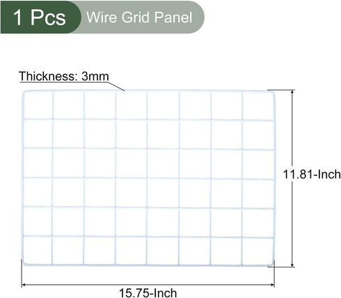 YOKIVE Iron Wire Grid Panel, Decorative Panels Board | Photo Pictures Display Holders Hanging Frame for Home Office (White, 16"x12")...