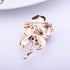 Rose Gold Flower Brooch Black White Rose Petals Brooches & Pins for Women...